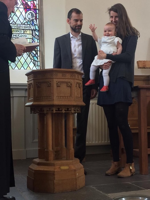 Baptism of Elsie Smith at Yetholm Church
